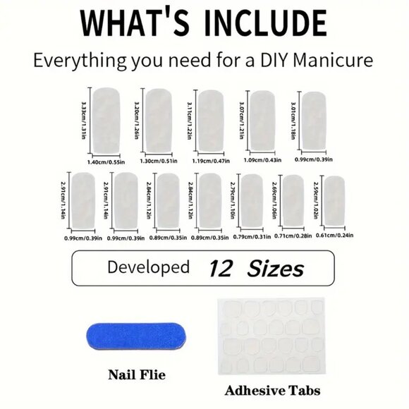 24pcs Sparkling Pink Gradient Rhinestone Press-On Nails for Women and Girls - Picture 3 of 7